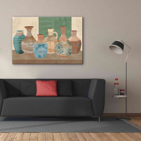 Image of 'Earthenwared Pots IV' by Flora Kouta Giclee Canvas Wall Art,60 x 40