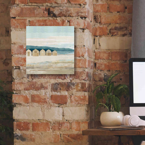Image of 'Stone Bay Huts I' by Flora Kouta Giclee Canvas Wall Art,12 x 12