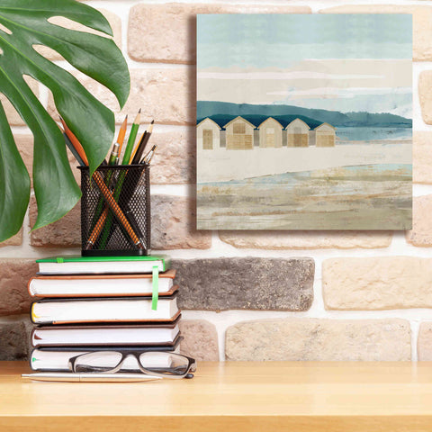 Image of 'Stone Bay Huts I' by Flora Kouta Giclee Canvas Wall Art,12 x 12