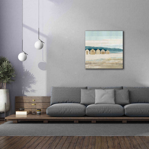 Image of 'Stone Bay Huts I' by Flora Kouta Giclee Canvas Wall Art,37 x 37
