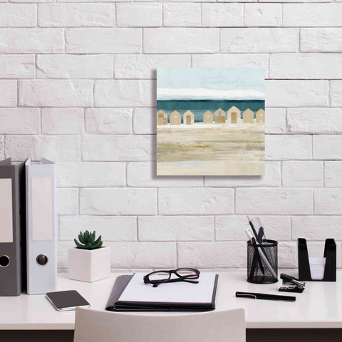 Image of 'Stone Bay Huts II' by Flora Kouta Giclee Canvas Wall Art,12 x 12