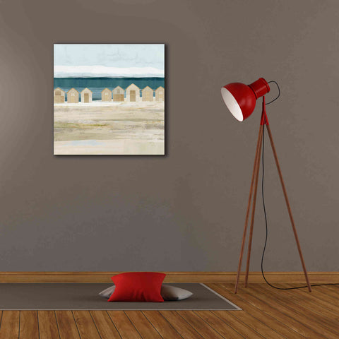 Image of 'Stone Bay Huts II' by Flora Kouta Giclee Canvas Wall Art,26 x 26
