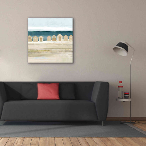 Image of 'Stone Bay Huts II' by Flora Kouta Giclee Canvas Wall Art,37 x 37