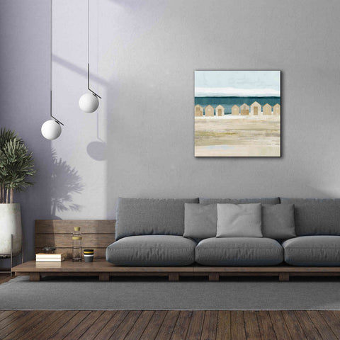 Image of 'Stone Bay Huts II' by Flora Kouta Giclee Canvas Wall Art,37 x 37