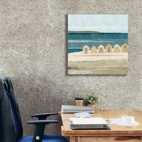 Image of 'Stone Bay Huts III' by Flora Kouta Giclee Canvas Wall Art,26 x 26