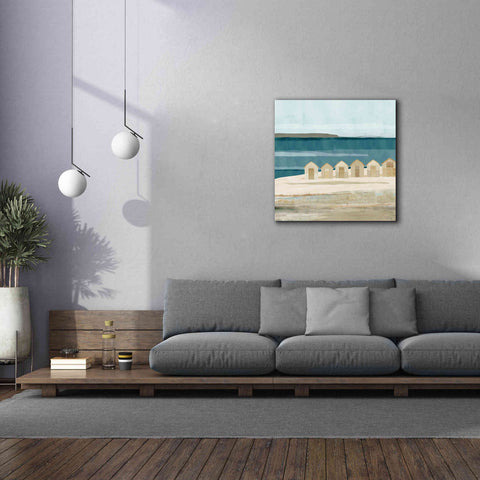 Image of 'Stone Bay Huts III' by Flora Kouta Giclee Canvas Wall Art,37 x 37