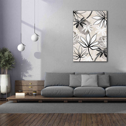 Image of 'Monochrome Flowers I' by Flora Kouta Giclee Canvas Wall Art,40 x 60
