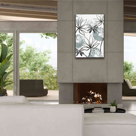 Image of 'Monochrome Flowers II' by Flora Kouta Giclee Canvas Wall Art,26 x 40