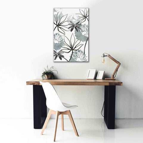 Image of 'Monochrome Flowers II' by Flora Kouta Giclee Canvas Wall Art,26 x 40