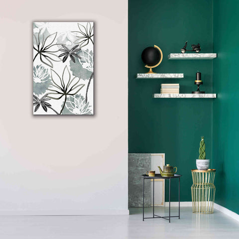 Image of 'Monochrome Flowers II' by Flora Kouta Giclee Canvas Wall Art,26 x 40