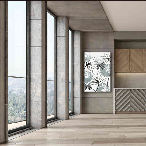 Image of 'Monochrome Flowers II' by Flora Kouta Giclee Canvas Wall Art,40 x 60