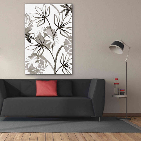 Image of 'Monochrome Flowers III' by Flora Kouta Giclee Canvas Wall Art,40 x 60