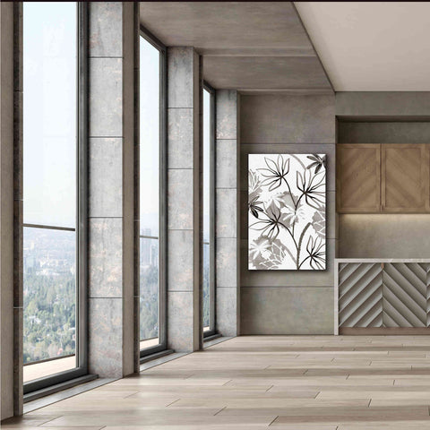 Image of 'Monochrome Flowers III' by Flora Kouta Giclee Canvas Wall Art,40 x 60