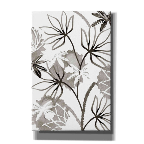 Image of 'Monochrome Flowers III' by Flora Kouta Giclee Canvas Wall Art