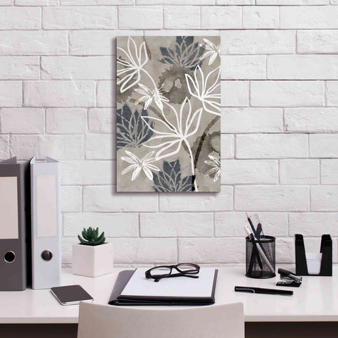 Image of 'Monochrome Flowers IV' by Flora Kouta Giclee Canvas Wall Art,12 x 18