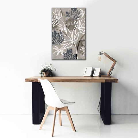 Image of 'Monochrome Flowers IV' by Flora Kouta Giclee Canvas Wall Art,26 x 40