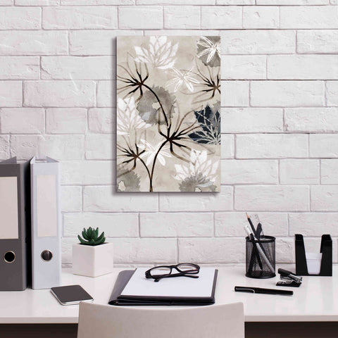 Image of 'Monochrome Flowers V' by Flora Kouta Giclee Canvas Wall Art,12 x 18