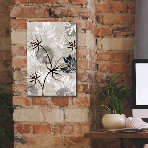 Image of 'Monochrome Flowers V' by Flora Kouta Giclee Canvas Wall Art,12 x 18
