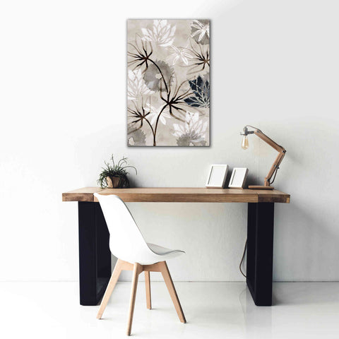 Image of 'Monochrome Flowers V' by Flora Kouta Giclee Canvas Wall Art,26 x 40