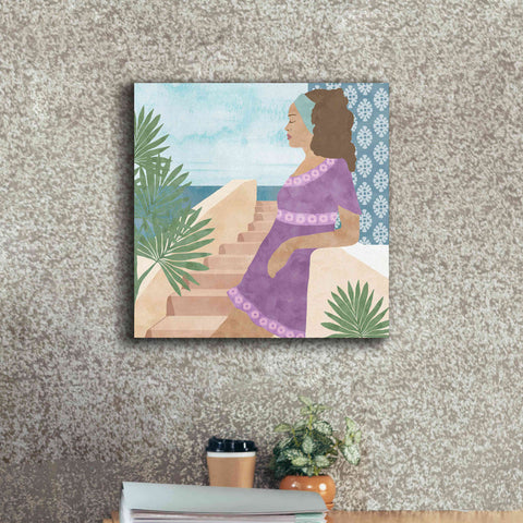 Image of 'Mediterranean Holiday IV' by Flora Kouta Giclee Canvas Wall Art,18 x 18