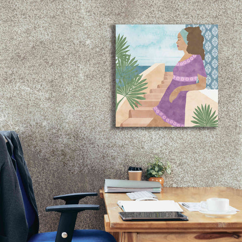 Image of 'Mediterranean Holiday IV' by Flora Kouta Giclee Canvas Wall Art,26 x 26