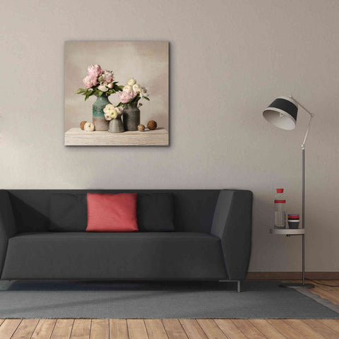 Image of 'Three Spring Blooms' by Leah McLean Giclee Canvas Wall Art,37 x 37