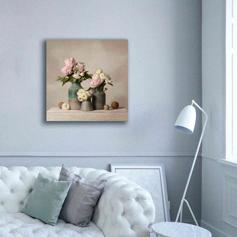 Image of 'Three Spring Blooms' by Leah McLean Giclee Canvas Wall Art,37 x 37
