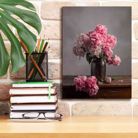 Image of 'Layers Of Pink' by Leah McLean Giclee Canvas Wall Art,12 x 16