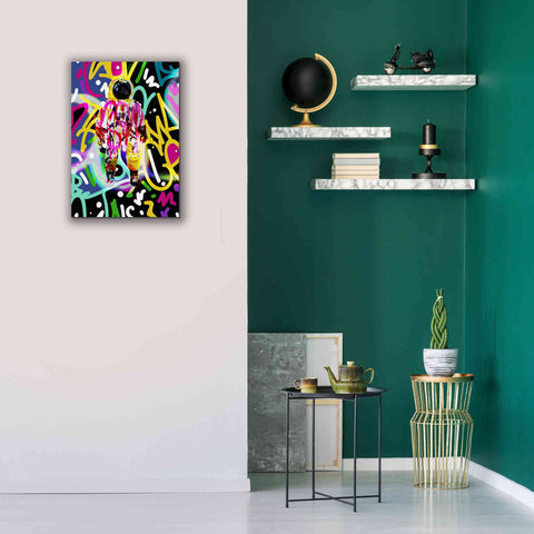 Image of 'Colorful Astronaut Graffiti Art 12' by Irena Orlov Giclee Canvas Wall Art,18 x 26