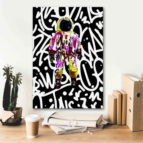 Image of 'Colorful Astronaut Graffiti Art 1' by Irena Orlov Giclee Canvas Wall Art,18 x 26