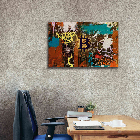 Image of 'Graffiti Bitcoin 1' by Irena Orlov Giclee Canvas Wall Art,40 x 26