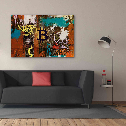 Image of 'Graffiti Bitcoin 1' by Irena Orlov Giclee Canvas Wall Art,60 x 40