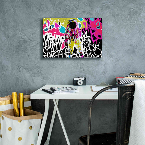 Image of 'Astronaut Graffiti Art 5' by Irena Orlov Giclee Canvas Wall Art,18 x 12