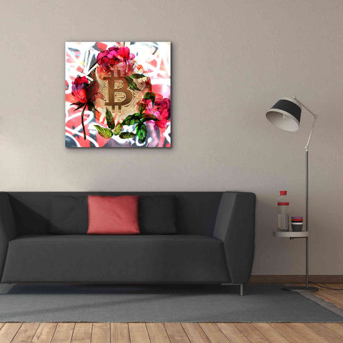 Image of 'Bitcoin Floral Inspiration 1' by Irena Orlov Giclee Canvas Wall Art,37 x 37