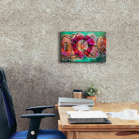 Image of 'I Love Bitcoin Graffiti 2' by Irena Orlov Giclee Canvas Wall Art,18 x 12