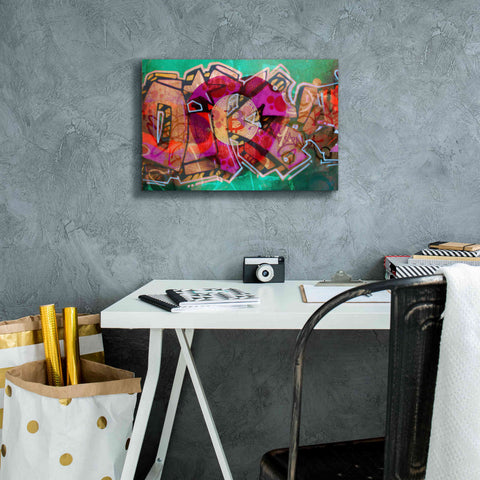 Image of 'I Love Bitcoin Graffiti 2' by Irena Orlov Giclee Canvas Wall Art,18 x 12