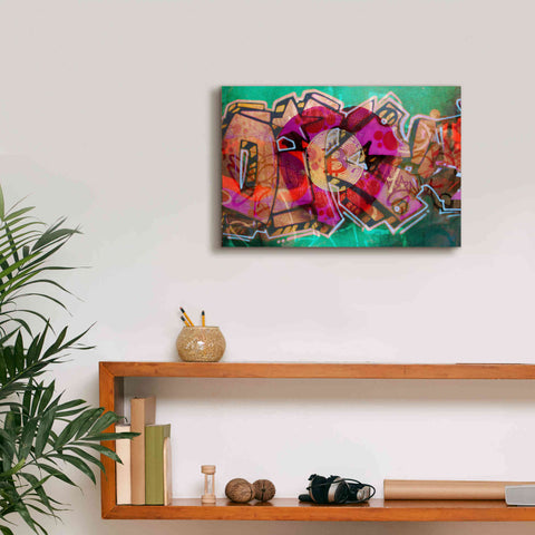 Image of 'I Love Bitcoin Graffiti 2' by Irena Orlov Giclee Canvas Wall Art,18 x 12