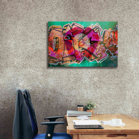 Image of 'I Love Bitcoin Graffiti 2' by Irena Orlov Giclee Canvas Wall Art,40 x 26