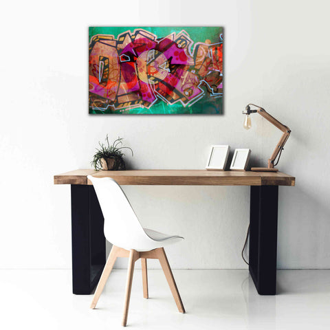 Image of 'I Love Bitcoin Graffiti 2' by Irena Orlov Giclee Canvas Wall Art,40 x 26