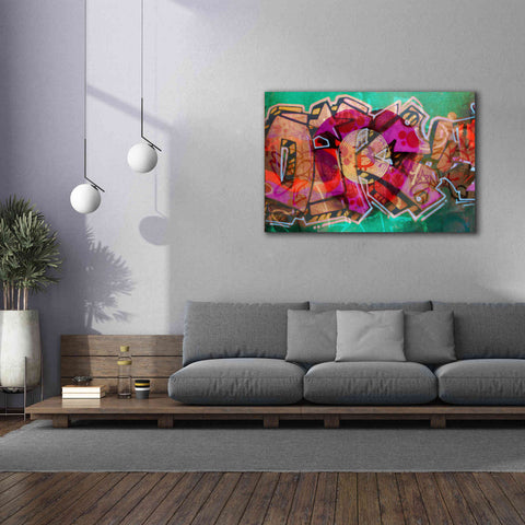 Image of 'I Love Bitcoin Graffiti 2' by Irena Orlov Giclee Canvas Wall Art,60 x 40