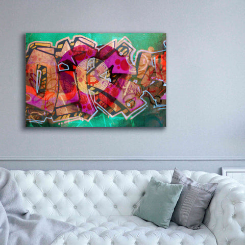 Image of 'I Love Bitcoin Graffiti 2' by Irena Orlov Giclee Canvas Wall Art,60 x 40