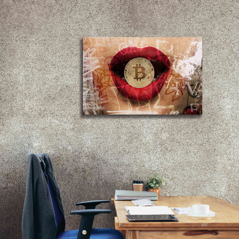 Image of 'I Love Bitcoin 4' by Irena Orlov Giclee Canvas Wall Art,40 x 26