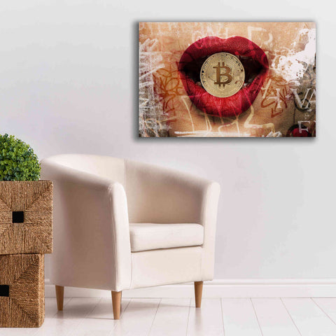 Image of 'I Love Bitcoin 4' by Irena Orlov Giclee Canvas Wall Art,40 x 26