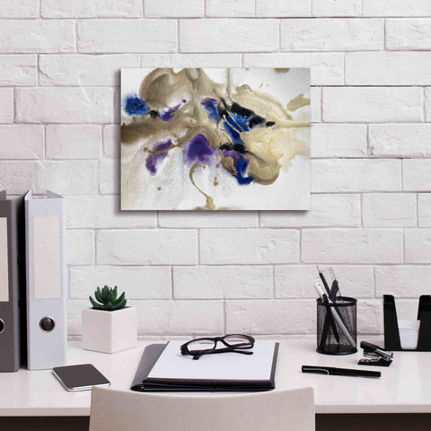 Image of 'Gold In Blue Watercolor Abstract 2' by Irena Orlov Giclee Canvas Wall Art,16 x 12