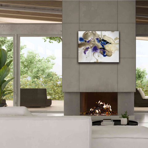 Image of 'Gold In Blue Watercolor Abstract 2' by Irena Orlov Giclee Canvas Wall Art,34 x 26