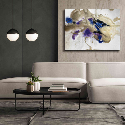 Image of 'Gold In Blue Watercolor Abstract 2' by Irena Orlov Giclee Canvas Wall Art,54 x 40