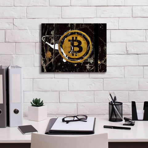 Image of 'Bitcoin Splash' by Karen Smith Giclee Canvas Wall Art,16x12