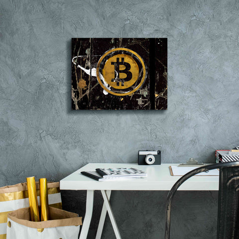 Image of 'Bitcoin Splash' by Karen Smith Giclee Canvas Wall Art,16x12