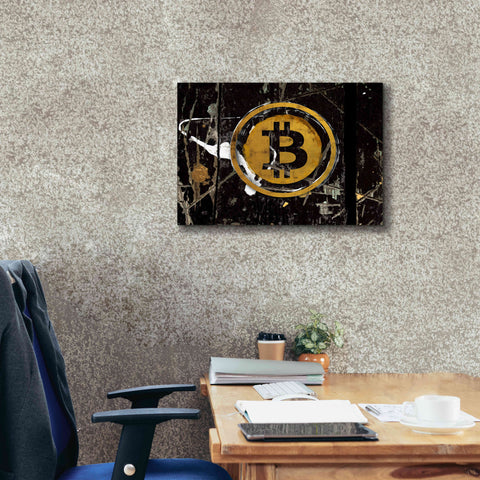 Image of 'Bitcoin Splash' by Karen Smith Giclee Canvas Wall Art,26x18