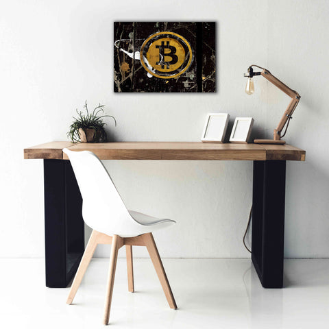 Image of 'Bitcoin Splash' by Karen Smith Giclee Canvas Wall Art,26x18